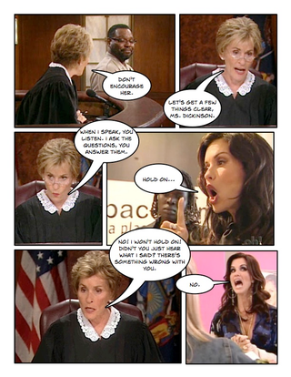 Illustration for article titled Comic Confrontations: Judge Judy Vs. Janice Dickinson